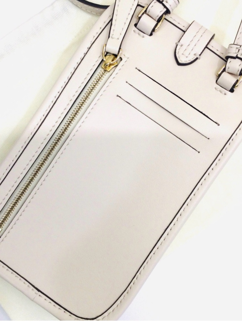 Fendi O’lock 2 Two tone Cream and Gold Monogram Crossbody Phone Bag - Picture 3 of 7